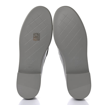 Chanel Lambskin Quilted CC Turnlock Moccasins 38.5 Grey 5 of 8