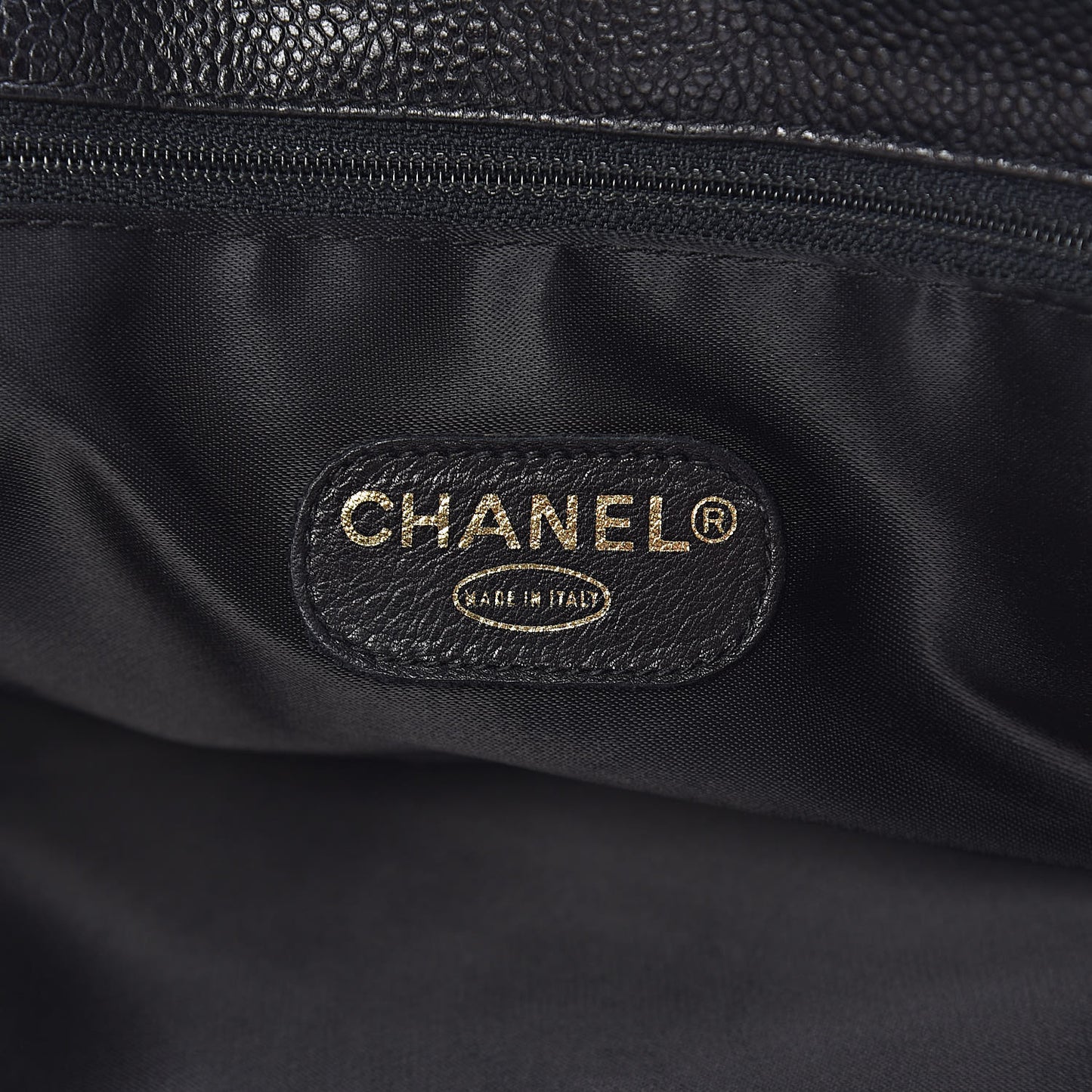 Caviar Large CC Shoulder Bag Black