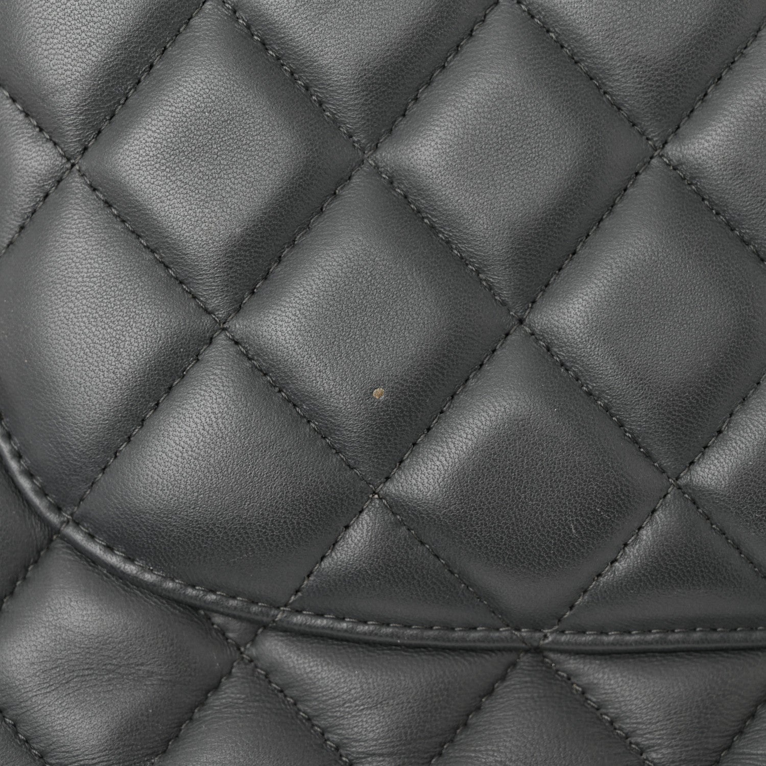 Chanel Lambskin Quilted Jumbo Double Flap Dark Grey 15 of 16
