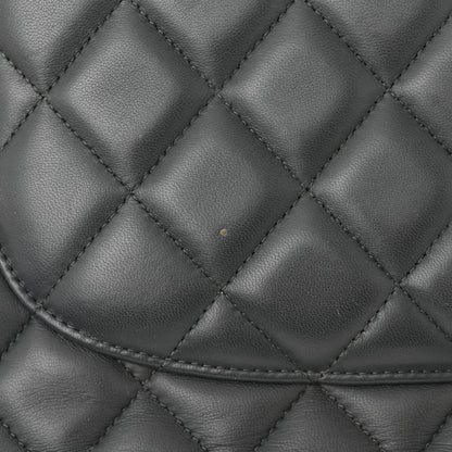 Chanel Lambskin Quilted Jumbo Double Flap Dark Grey 15 of 16