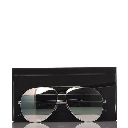 Christian Dior Split 1 Aviator Sunglasses Silver Blue 10 of 10