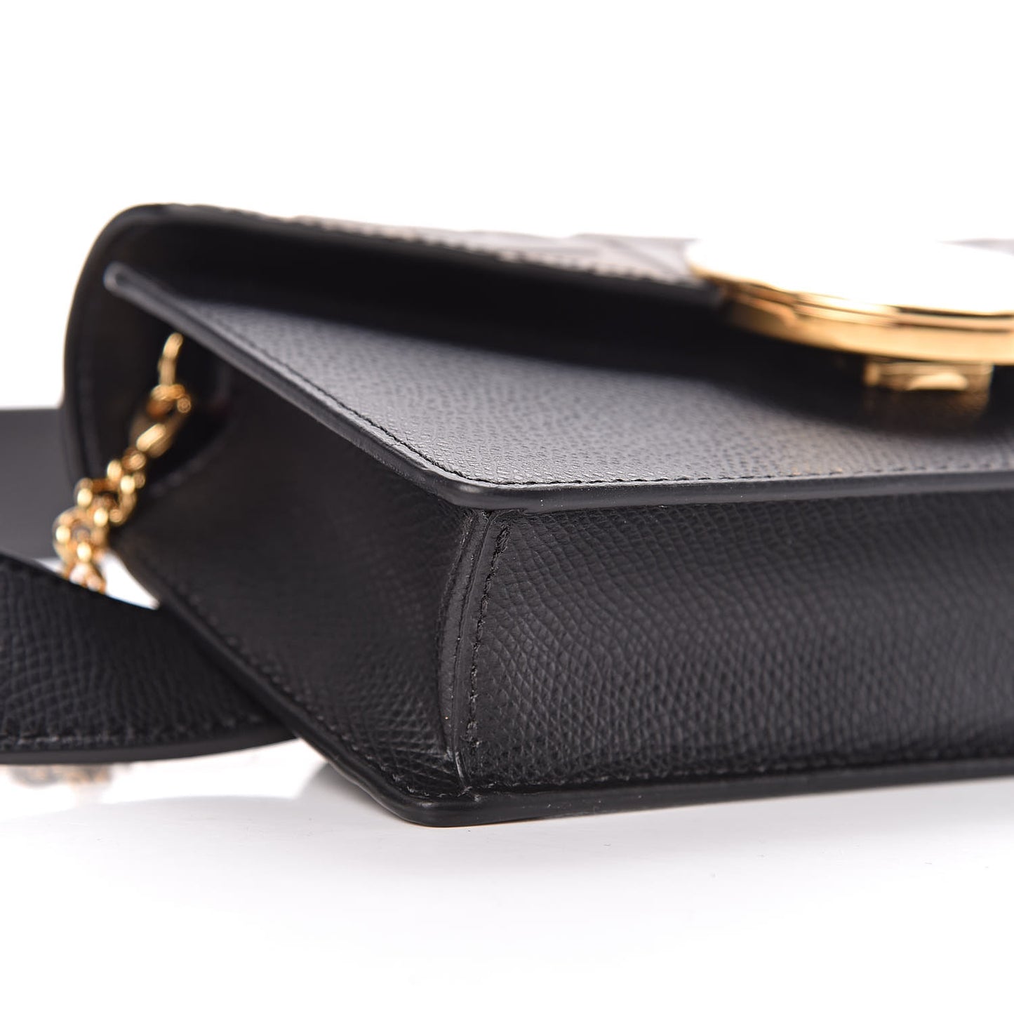 Vitello Cruise F is Fendi Bi-Color FF 1974 Embossed Envelope Belt Bag Maya Black