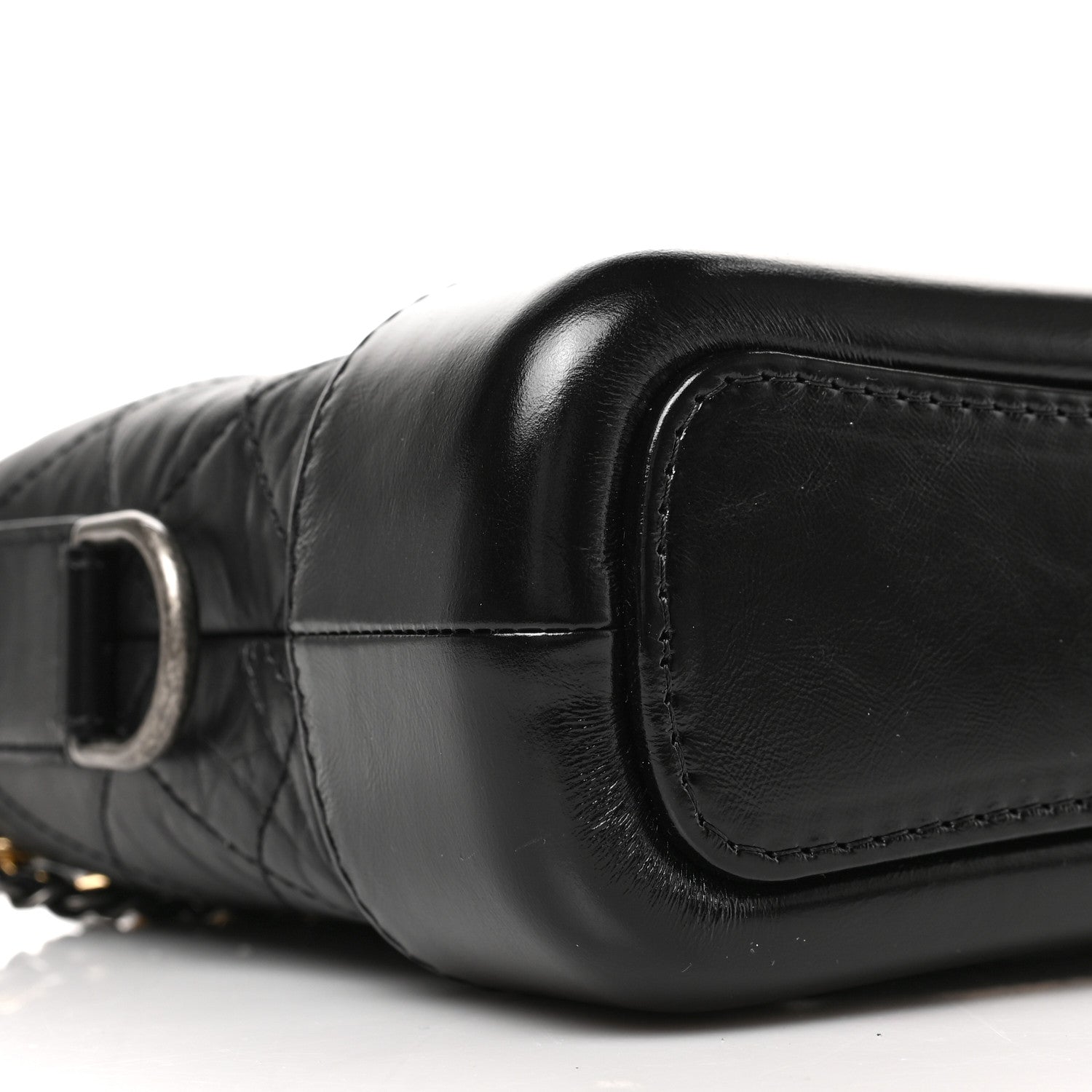 Chanel Aged Calfskin Quilted Small Gabrielle Hobo Black 8 of 9
