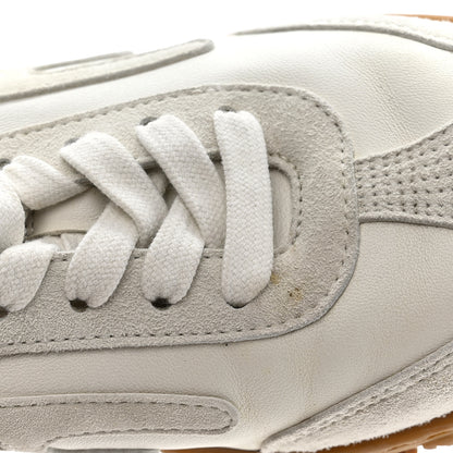 Hermes Nappa Suede Goatskin Jet Sneakers 36.5 White 10 of 11
