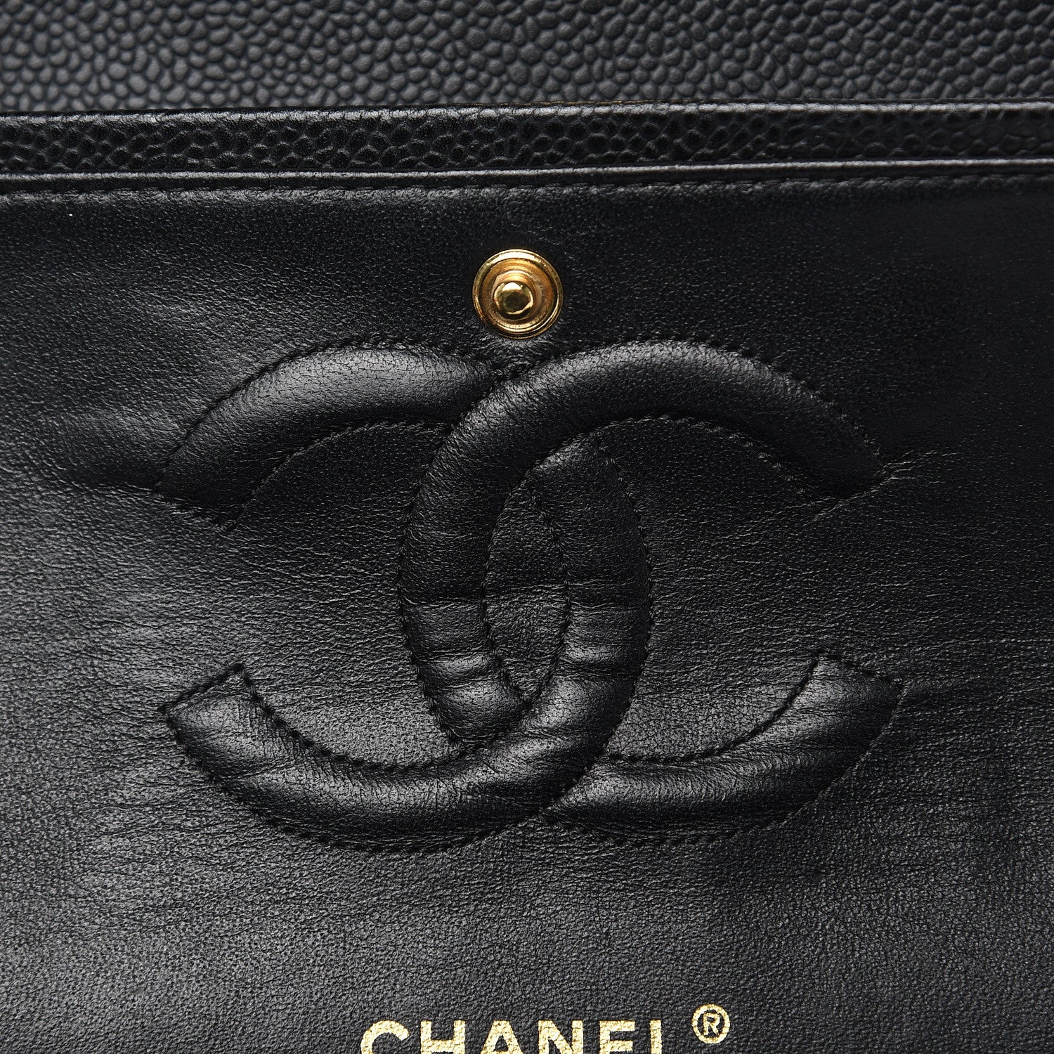 Chanel Caviar Quilted Medium Double Flap Black 15 of 17