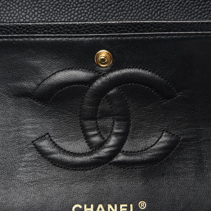 Chanel Caviar Quilted Medium Double Flap Black 15 of 17