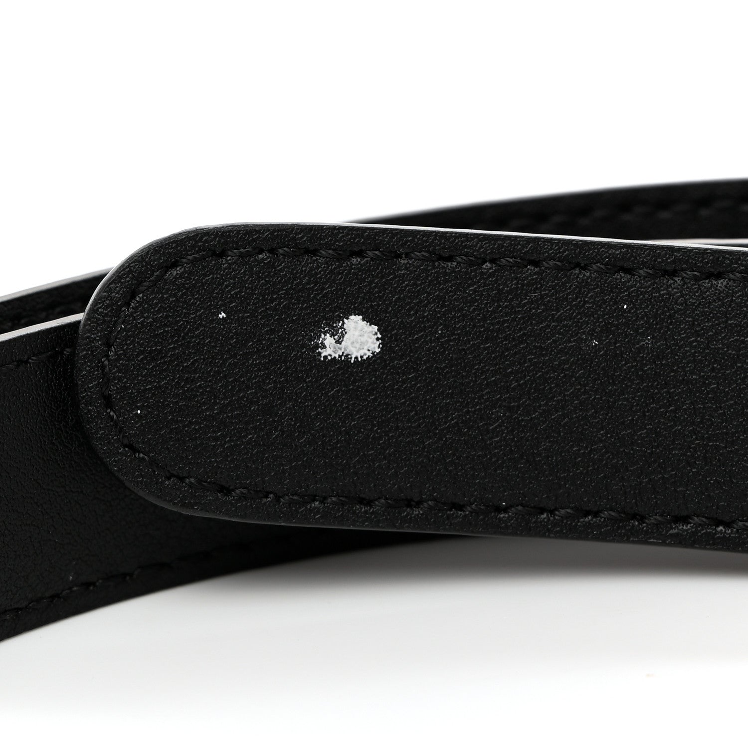 Gucci Azalea Calfskin Enamel Monochrome Double G 20mm Belt 80 32 Black 3 of 7
