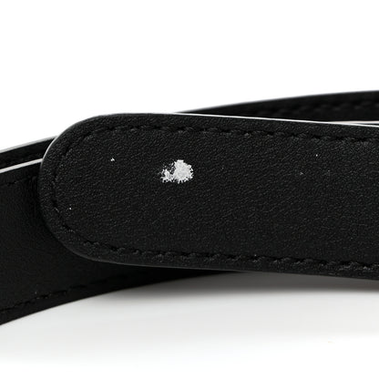 Gucci Azalea Calfskin Enamel Monochrome Double G 20mm Belt 80 32 Black 3 of 7