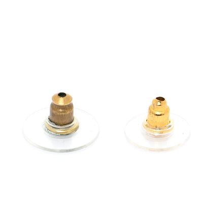 Chanel Resin CC Button Earrings Gold Black 7 of 8