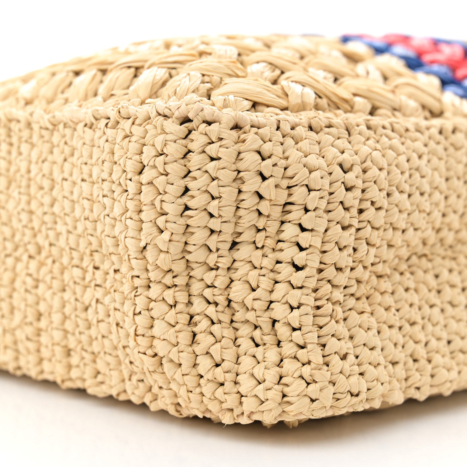 Gucci Raffia Effect Interlocking G Tote Bag Beige 9 of 10