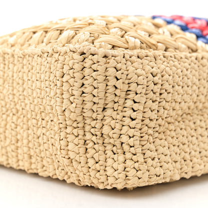 Gucci Raffia Effect Interlocking G Tote Bag Beige 9 of 10