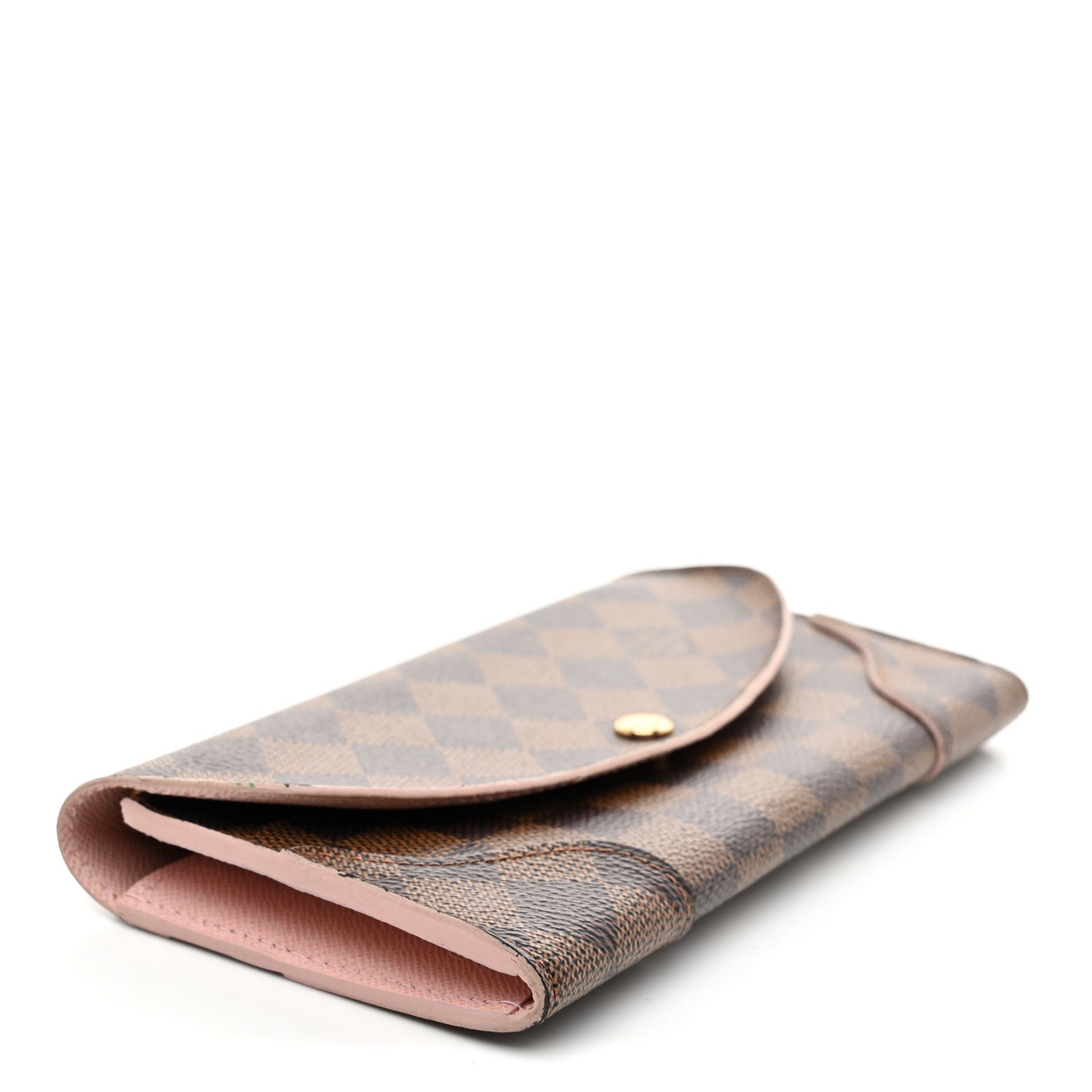Louis Vuitton Damier Ebene Caissa Wallet Rose Ballerine 4 of 8