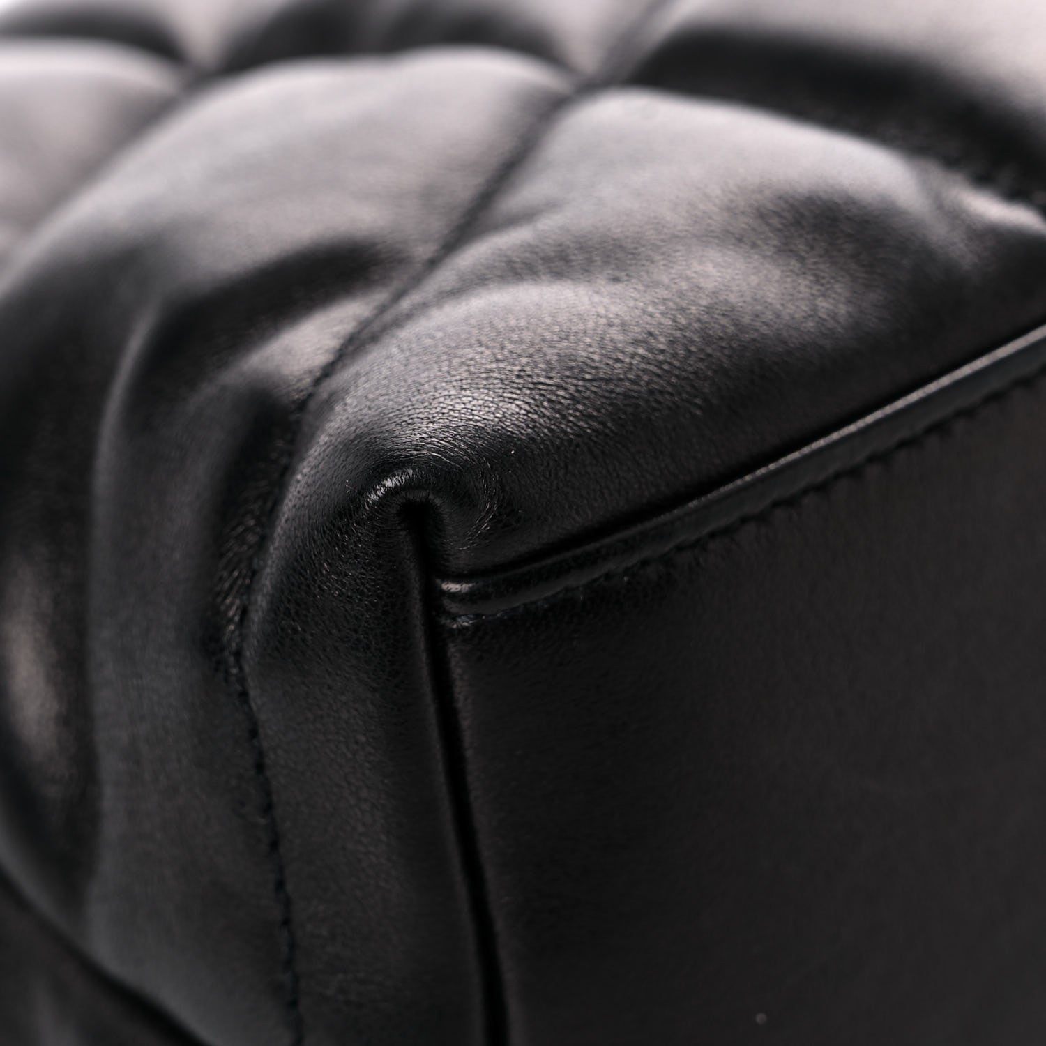 Saint Laurent Lambskin Quilted Small Loulou Puffer Monogram Chain Satchel Black 11 of 15