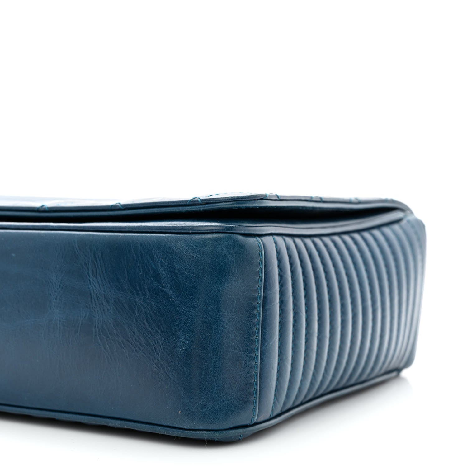 Chanel Glazed Calfskin Quilted Large Coco Boy Flap Blue 11 of 12