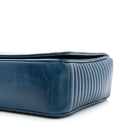 Chanel Glazed Calfskin Quilted Large Coco Boy Flap Blue 11 of 12