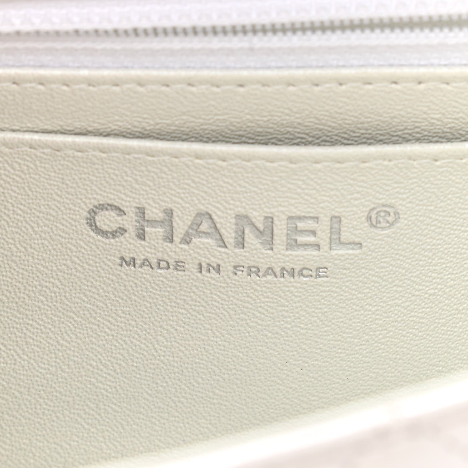 Chanel Iridescent Calfskin Quilted Mini Rectangular Flap White 5 of 8
