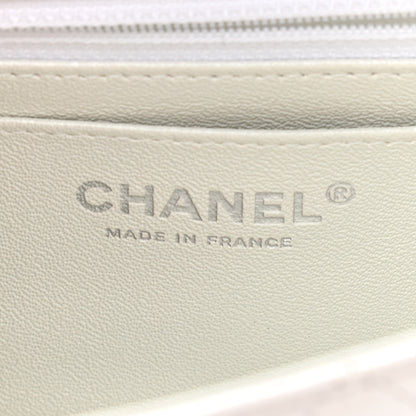 Chanel Iridescent Calfskin Quilted Mini Rectangular Flap White 6 of 11