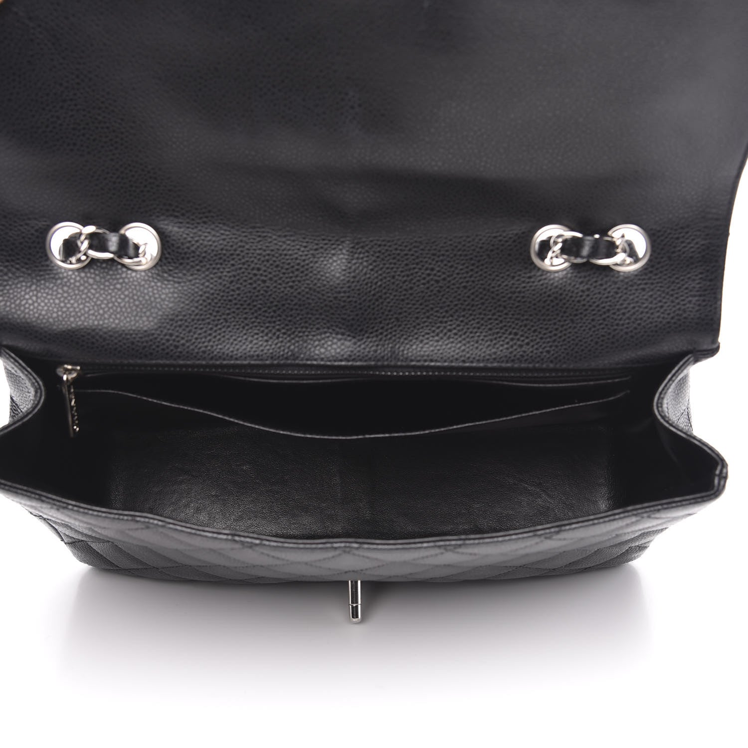Chanel Caviar Quilted Jumbo Single Flap Black 5 of 12