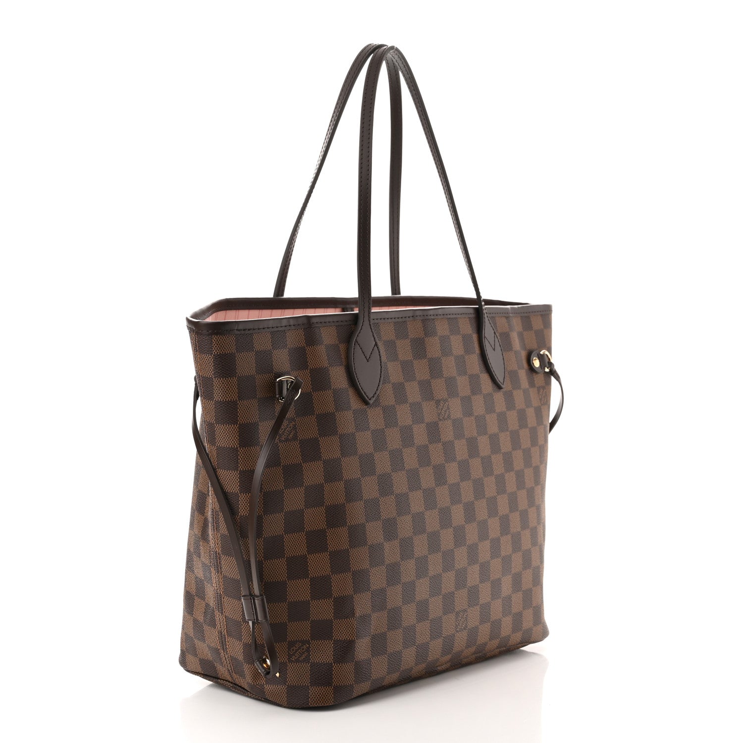 Louis Vuitton Damier Ebene Neo Neverfull MM Rose Ballerine 4 of 11