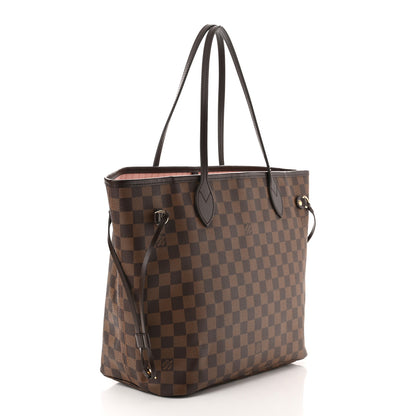 Louis Vuitton Damier Ebene Neo Neverfull MM Rose Ballerine 4 of 11