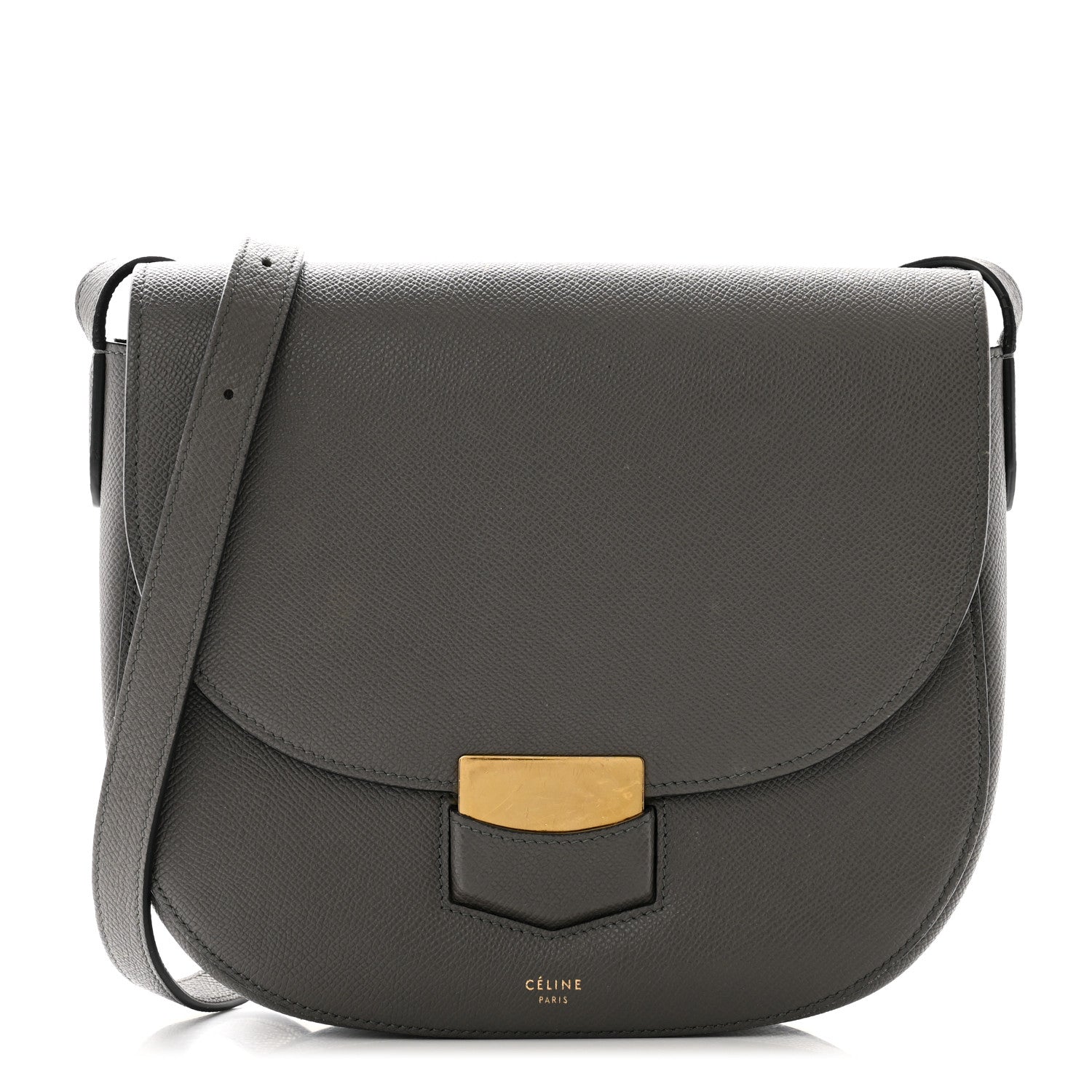 Celine Baby Grained Calfskin Small Trotteur Grey 1 of 12