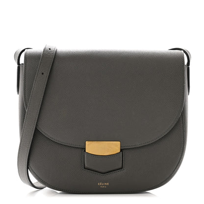 Celine Baby Grained Calfskin Small Trotteur Grey 1 of 12