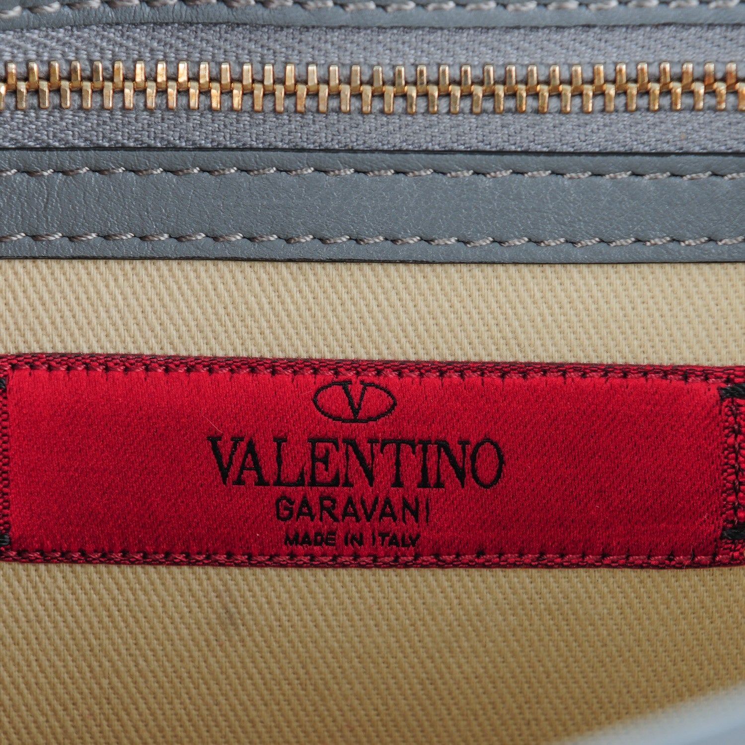Valentino Garavani Vitello Small Glam Lock Rockstud Flap Gray 6 of 7