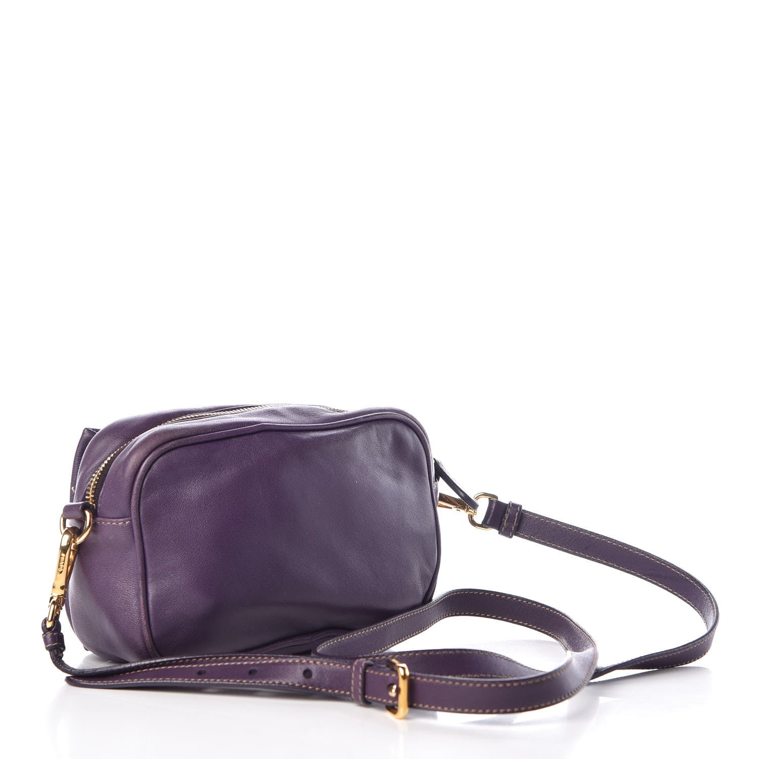 Prada Nappa Fiocco Bow Crossbody Clutch Viola 3 of 7