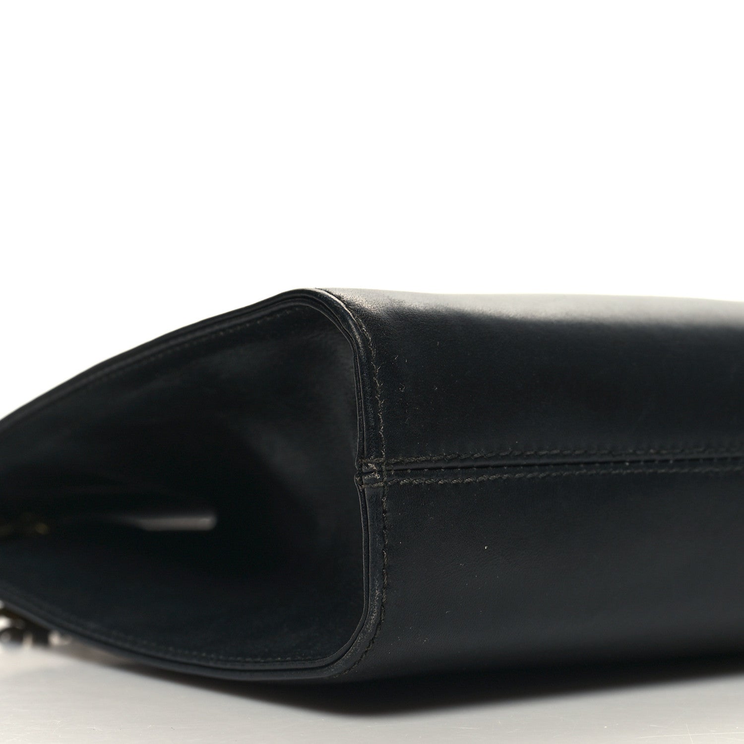 Salvatore Ferragamo Calfskin Diana Clutch Black 8 of 10