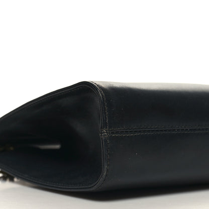 Salvatore Ferragamo Calfskin Diana Clutch Black 8 of 10