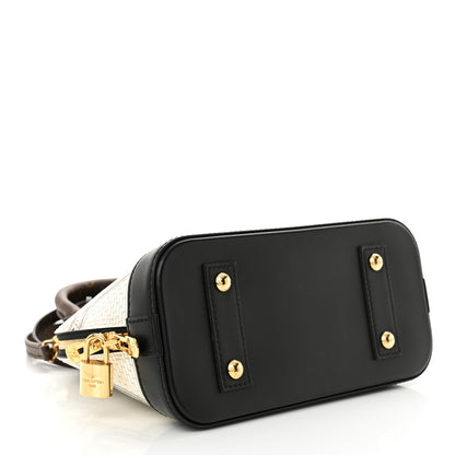 Louis Vuitton X FORNASETTI Calfskin Architettura Alma BB Black White 4 of 10