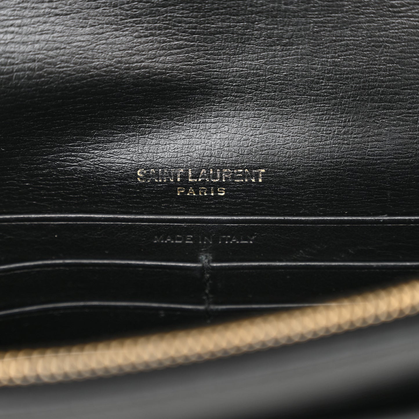 Calfskin Monogram Sunset Chain Wallet Black