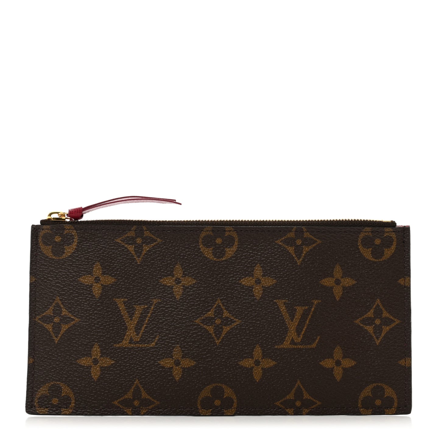 Monogram Felicie Chain Wallet Zippered Insert Fuchsia