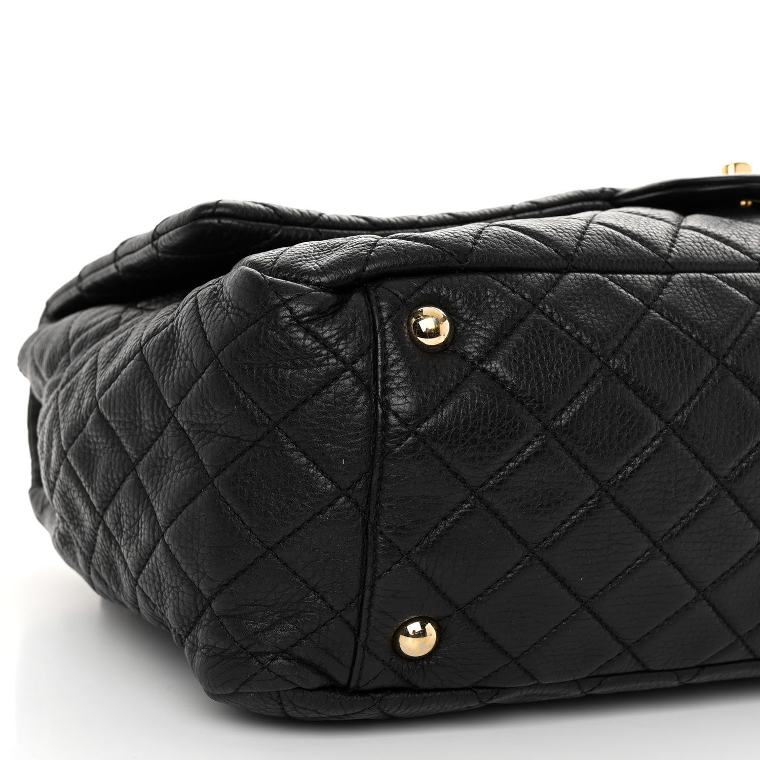 Chanel Calfskin Quilted XXL Travel Flap Bag Black 9 of 13
