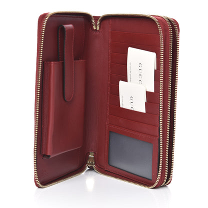 Gucci Microguccissima Zip Around Top Handle Travel Wallet Red 5 of 7