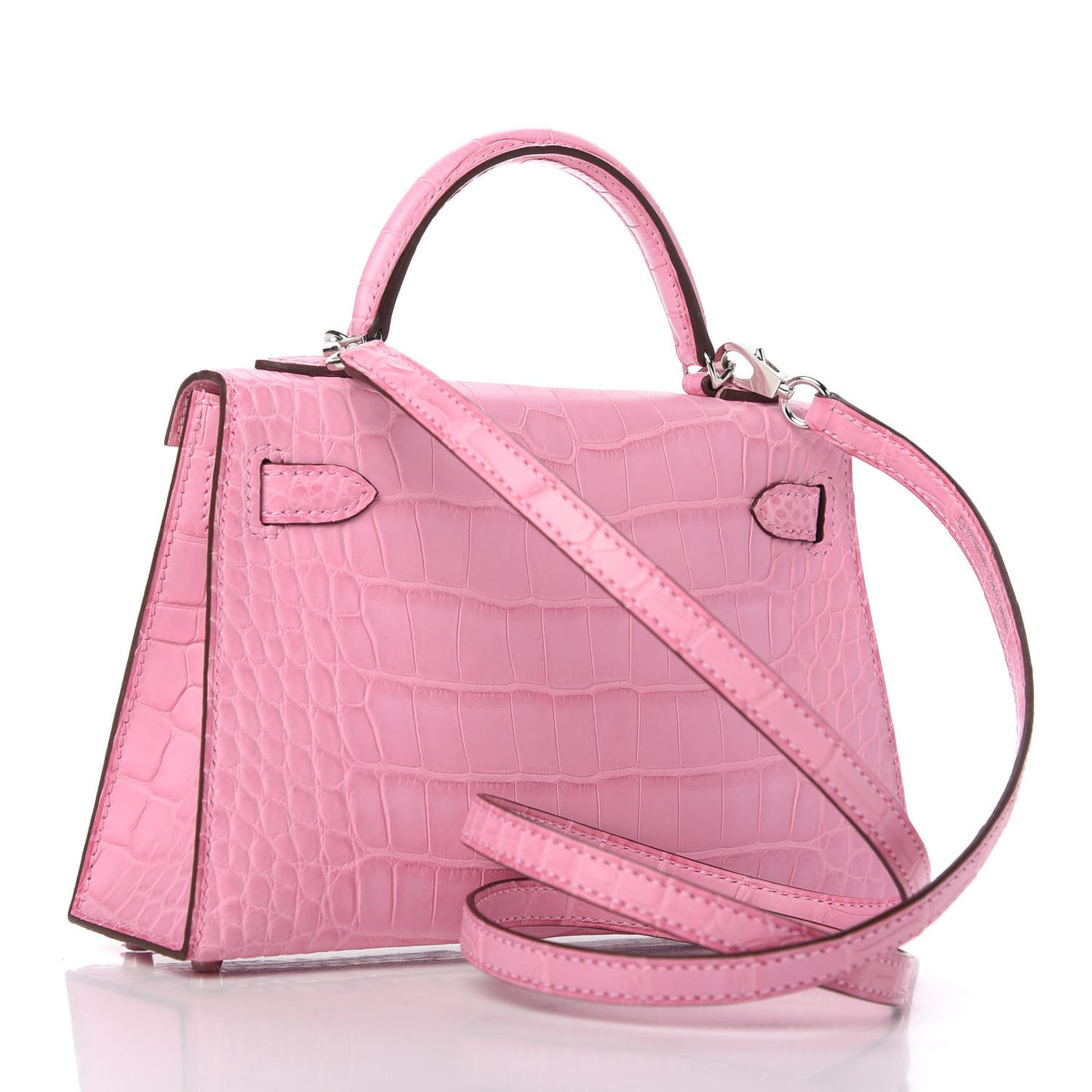 Matte Alligator Mini Kelly Sellier 20 5P Pink