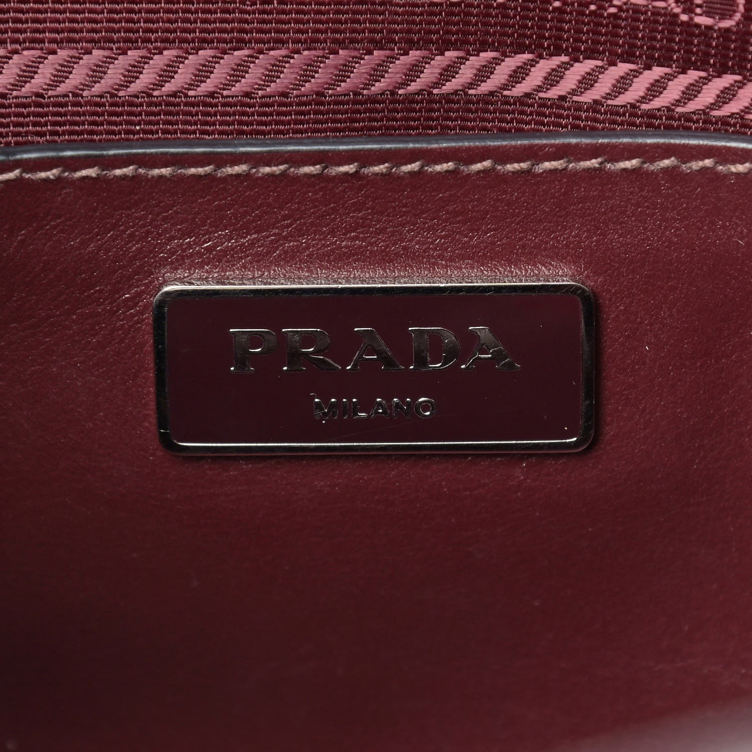 Prada Soft Calf Tote Granato 6 of 14