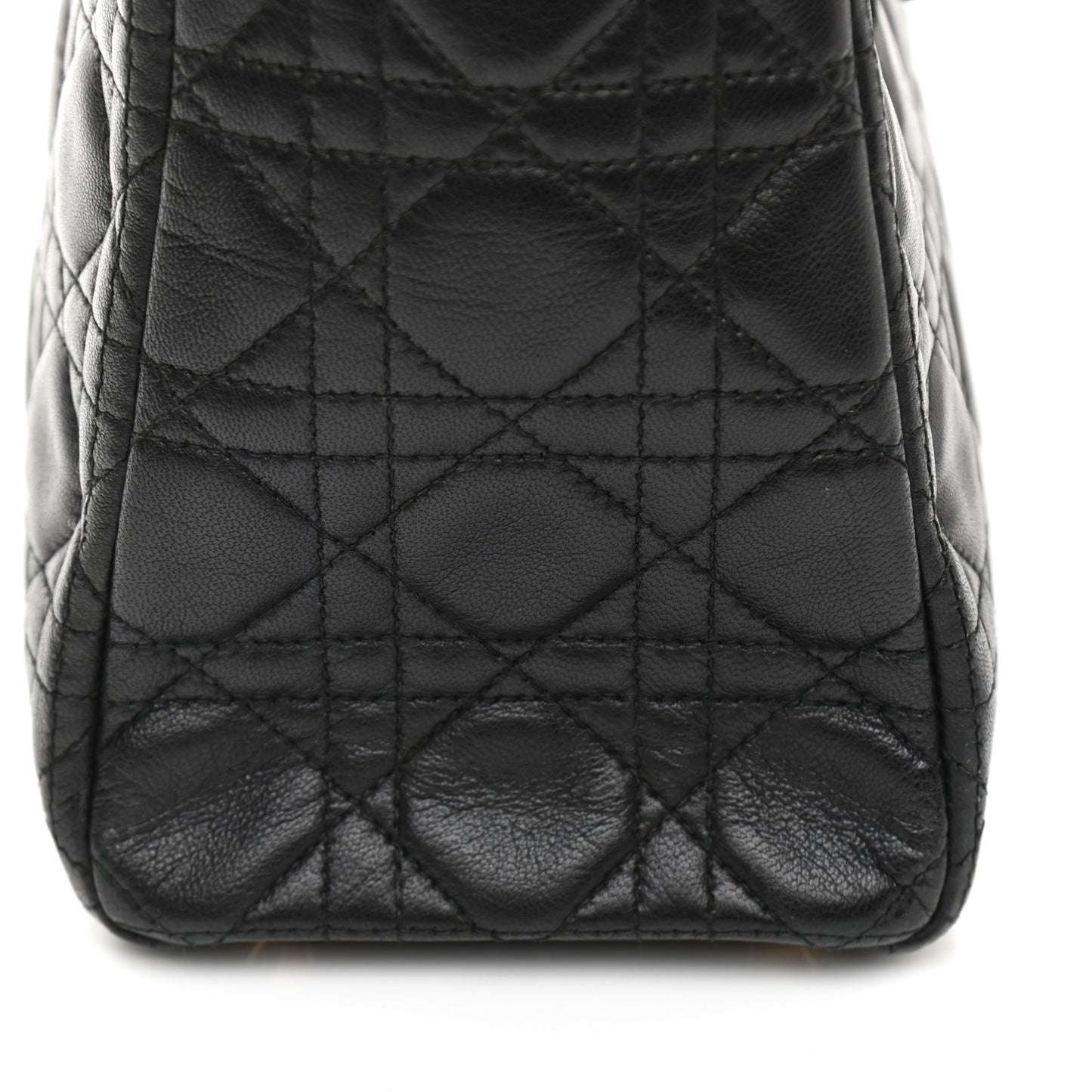 Lambskin Cannage Large Lady Dior Black