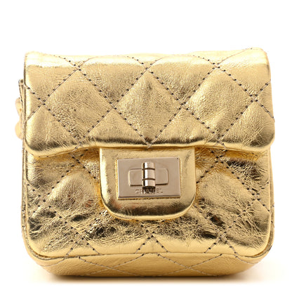 Chanel Metallic Quilted 2.55 Ankle Wrist Bag Gold 1 of 13