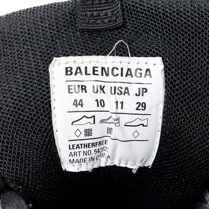 Balenciaga Mesh Nylon Metallic Fabric Mens Track Sneakers 44 Black Red 8 of 9