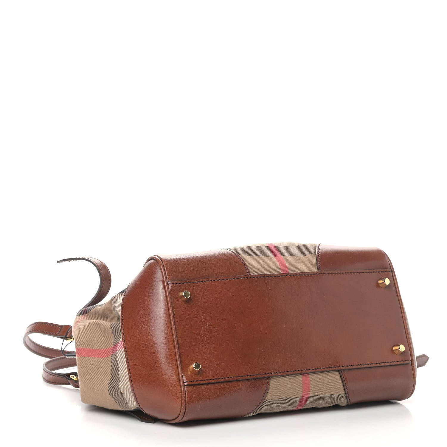 Burberry House Check Small Canterbury Tote Dark Tan 3 of 9