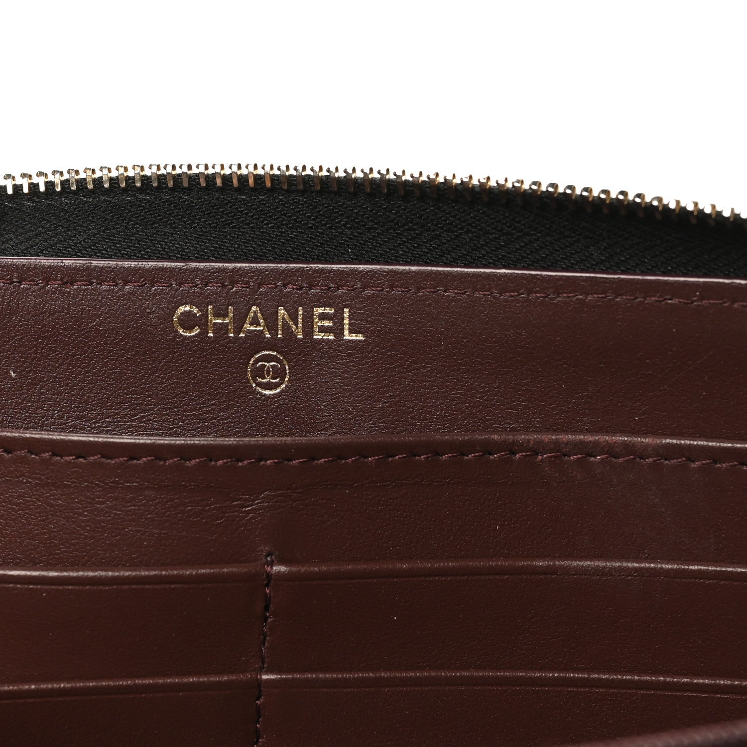 Chanel Caviar Quilted Large Gusset Zip Around Wallet Black 6 of 8