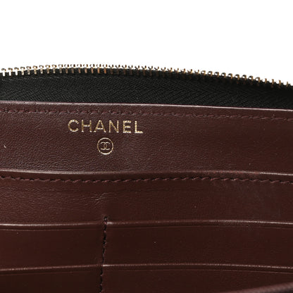 Chanel Caviar Quilted Large Gusset Zip Around Wallet Black 6 of 8