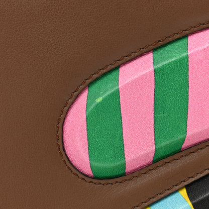 Fendi Vitello Century Lined Monster Eyes Pouch Moka Multicolor 7 of 7