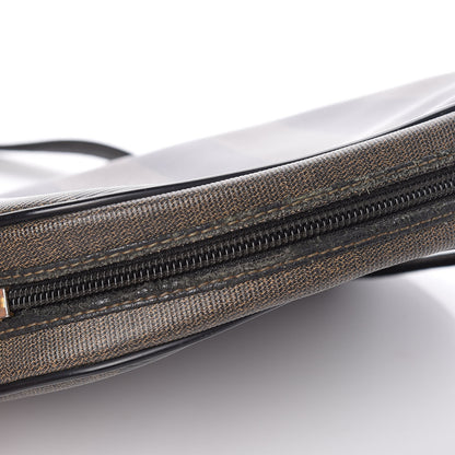 Fendi Calfskin Coated Canvas Pequin Crossbody Bag Tobacco 7 of 13