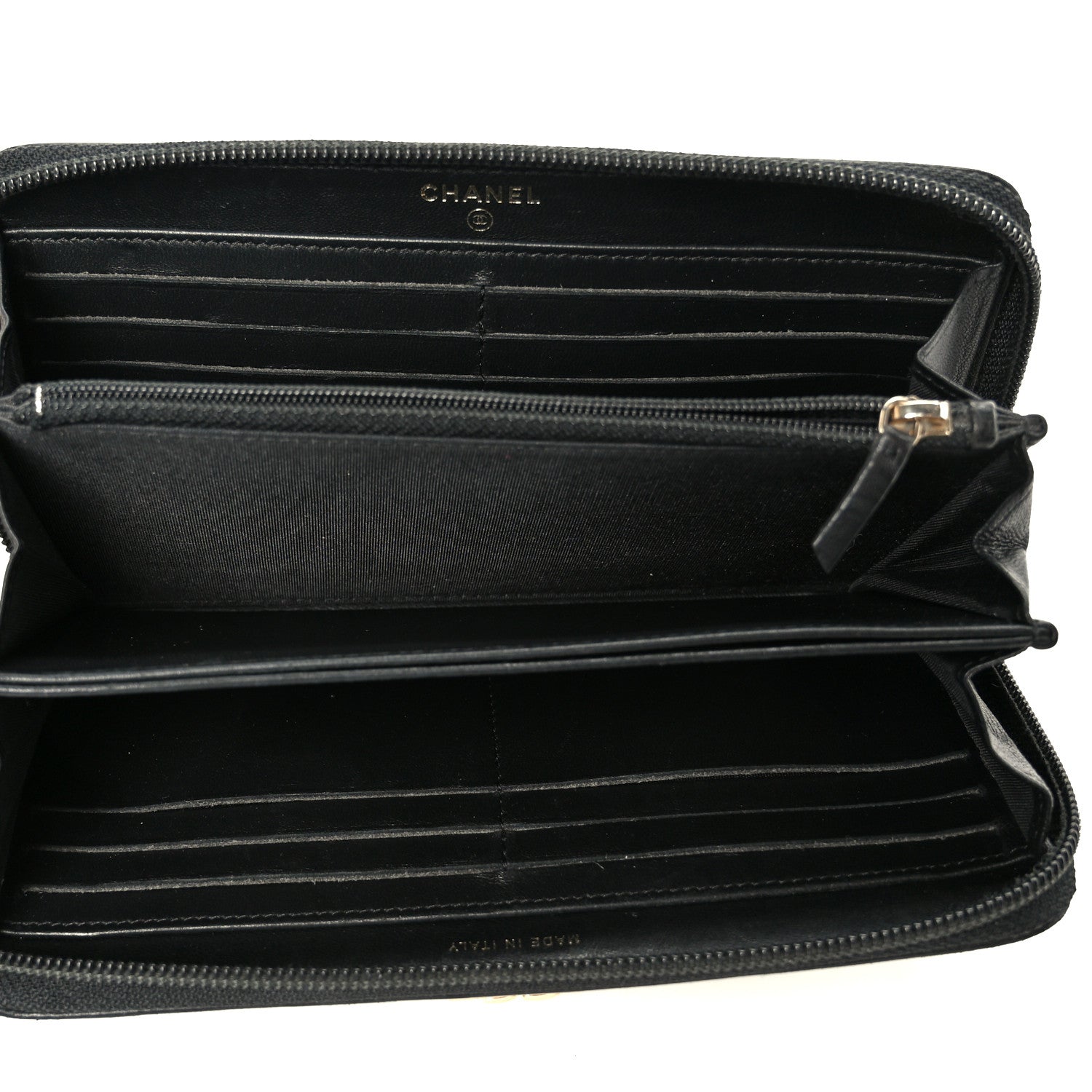Chanel Lambskin Quilted Boy Long Zip Around Wallet Black 5 of 9