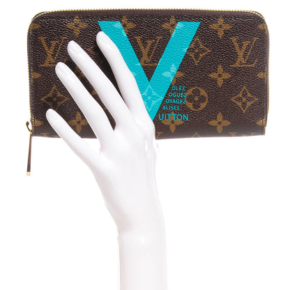 Louis Vuitton Monogram V Zippy Wallet Turquoise 2 of 7