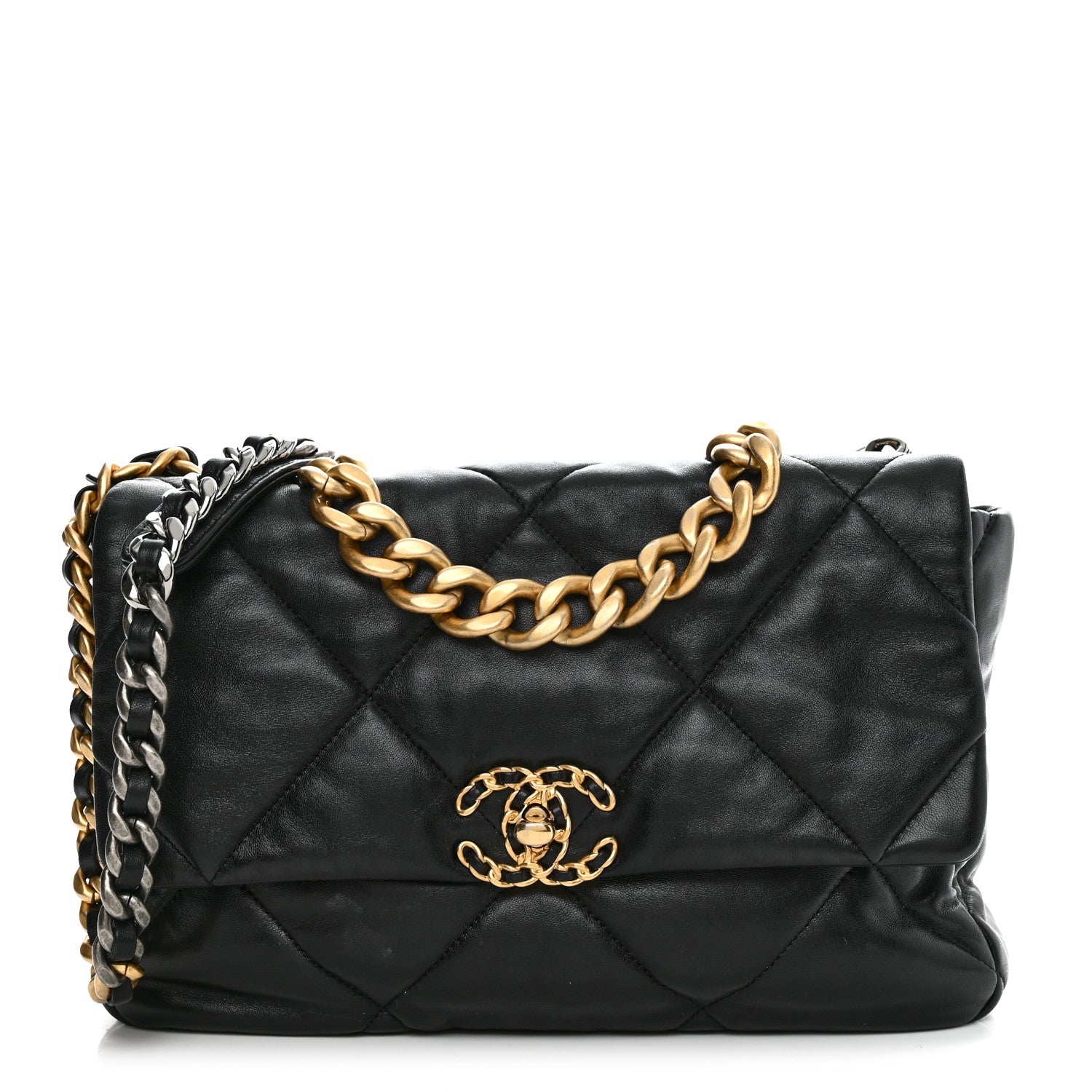Chanel Lambskin Quilted Large Chanel 19 Flap Black 1 of 11