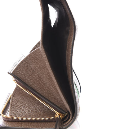 Gucci GG Supreme Monogram Textured Calfskin Web Ophidia Card Case Wallet Beige Ebony New Acero 5 of 8