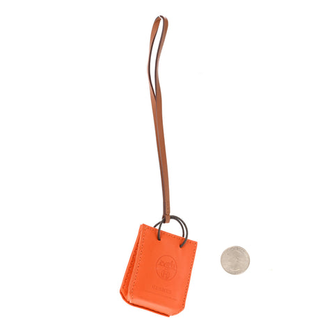 Milo Lambskin Swift Shopping Bag Charm Feu Gold
